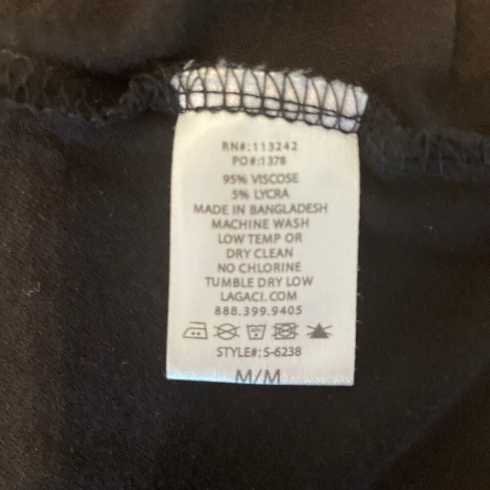 ✨ LAGACI Black Lace Up Coverup Mini Dress M SLS Las Vegas Resortwear EUC 🖤 - Picture 7 of 7